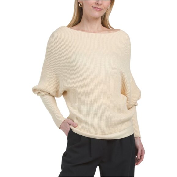 LOVE STITCH Waffle Cozy Boat Neck Top